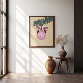 Meowry bauble pink/tan Poster