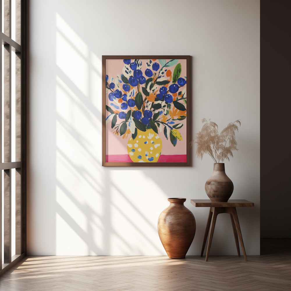 Blueberriesbouquet Poster