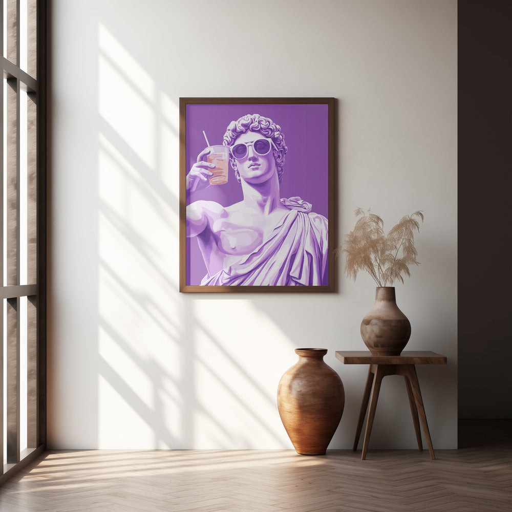 Greek Statue Cheers Poster