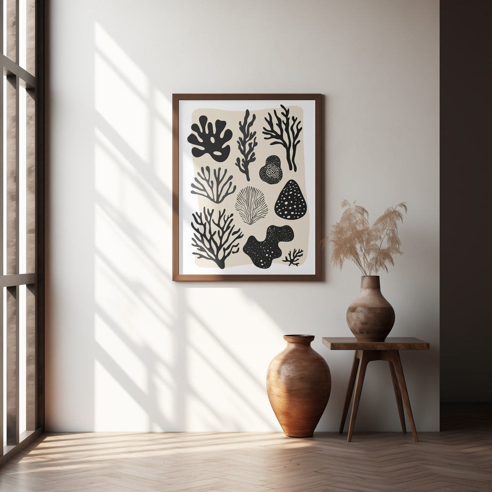 Coral Collection (black) Poster