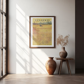 Wheat Field With View of Arles (1888) Poster