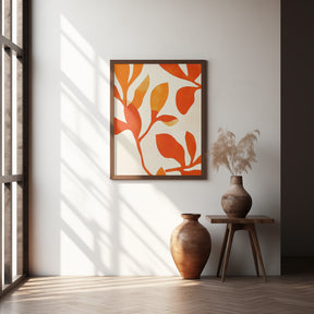 Orange Leafs Poster