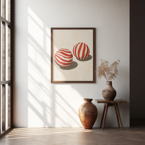 Striped balls Poster