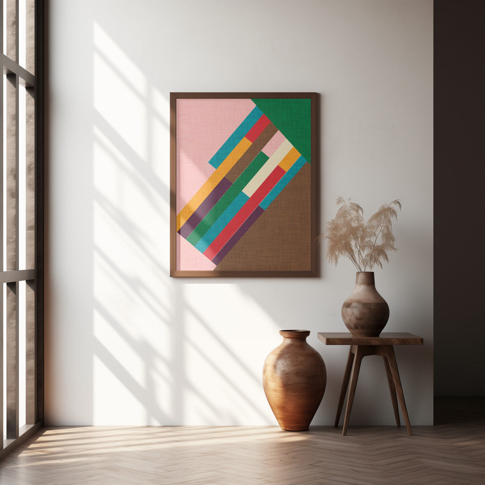 Meridian Pink - Mid Century Modern Poster