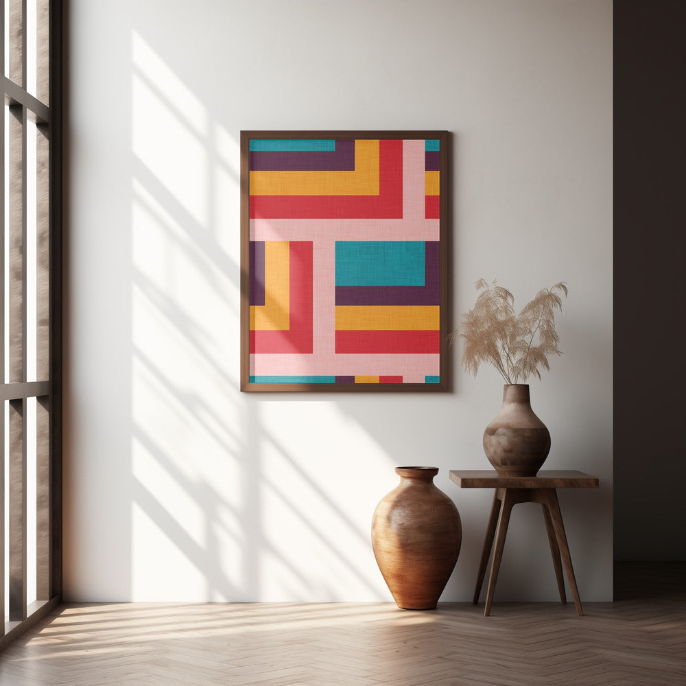 Abstract Mod Cubes M Poster