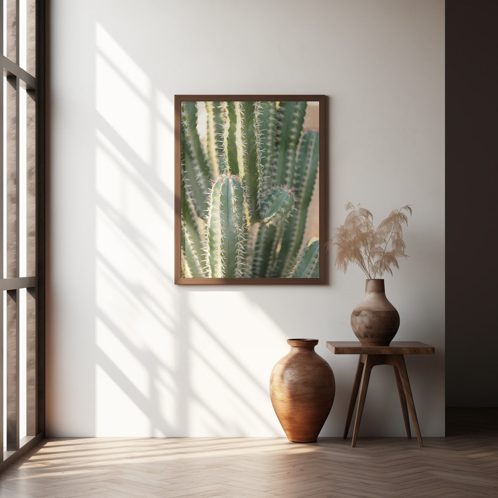 Gold &amp; Green Cacti Marrakech Poster