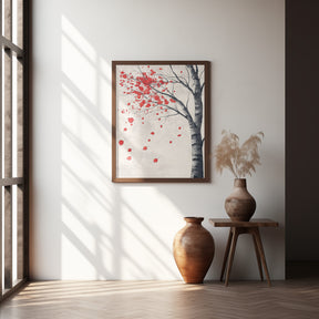 Birch Tree In Bloom Poster