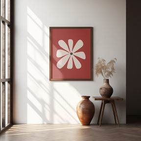 Big Flower - Beige Poster