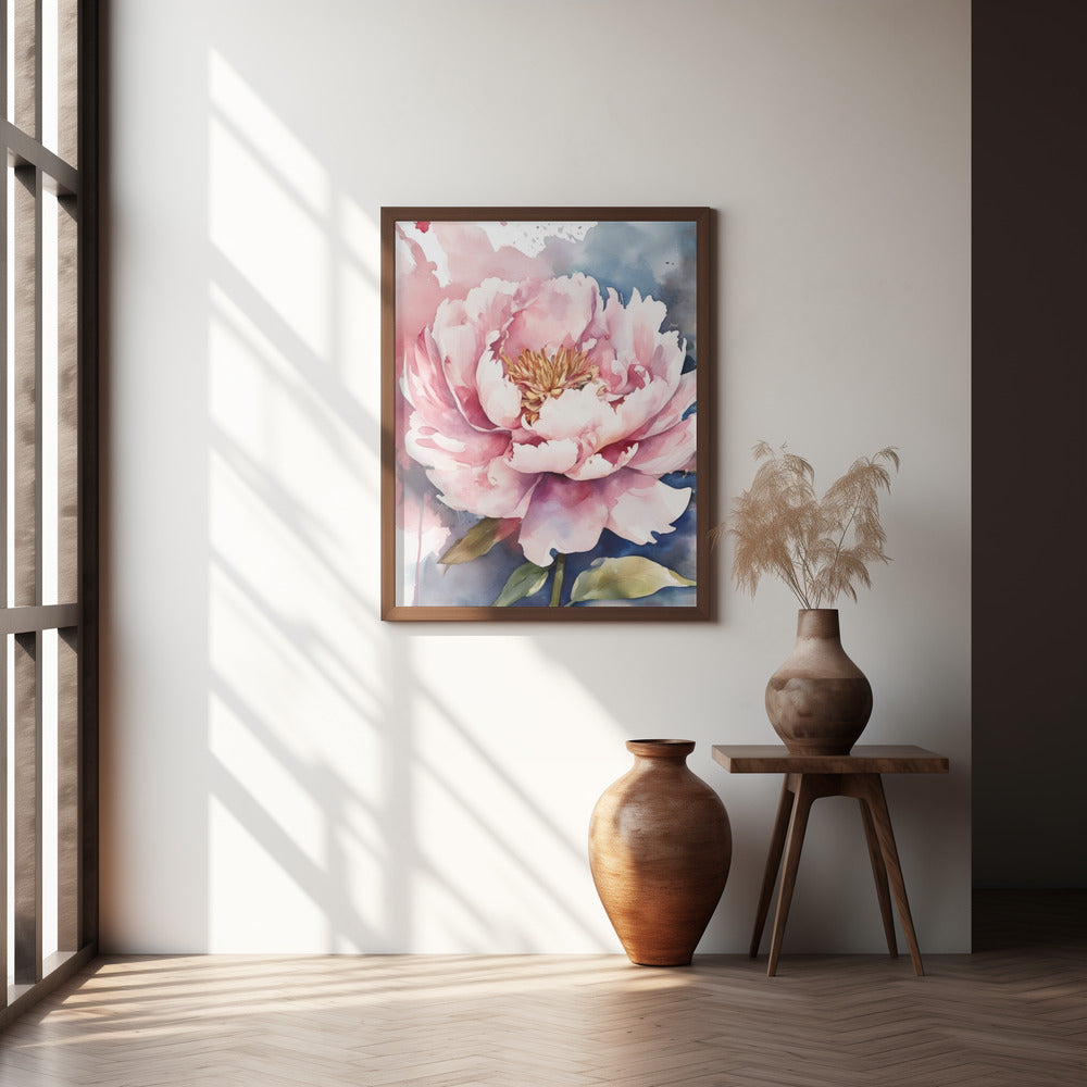 Blooming Peony Poster