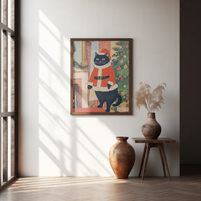 Christmas Cat Poster