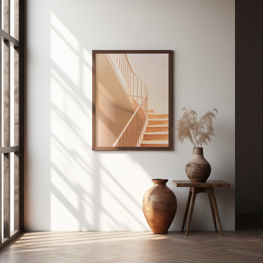 Orange Steps | Architectural Minimalism Poster