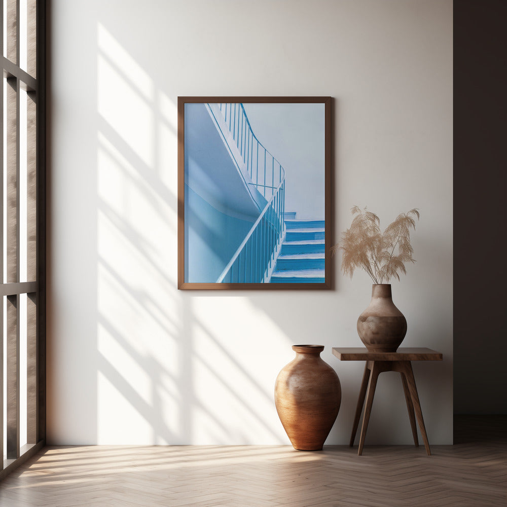 Blue Steps | Architectural Minimalism Poster