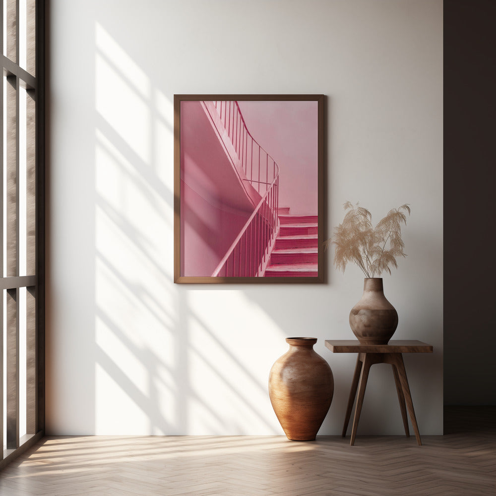 Plum Steps | Architectural Minimalism Poster