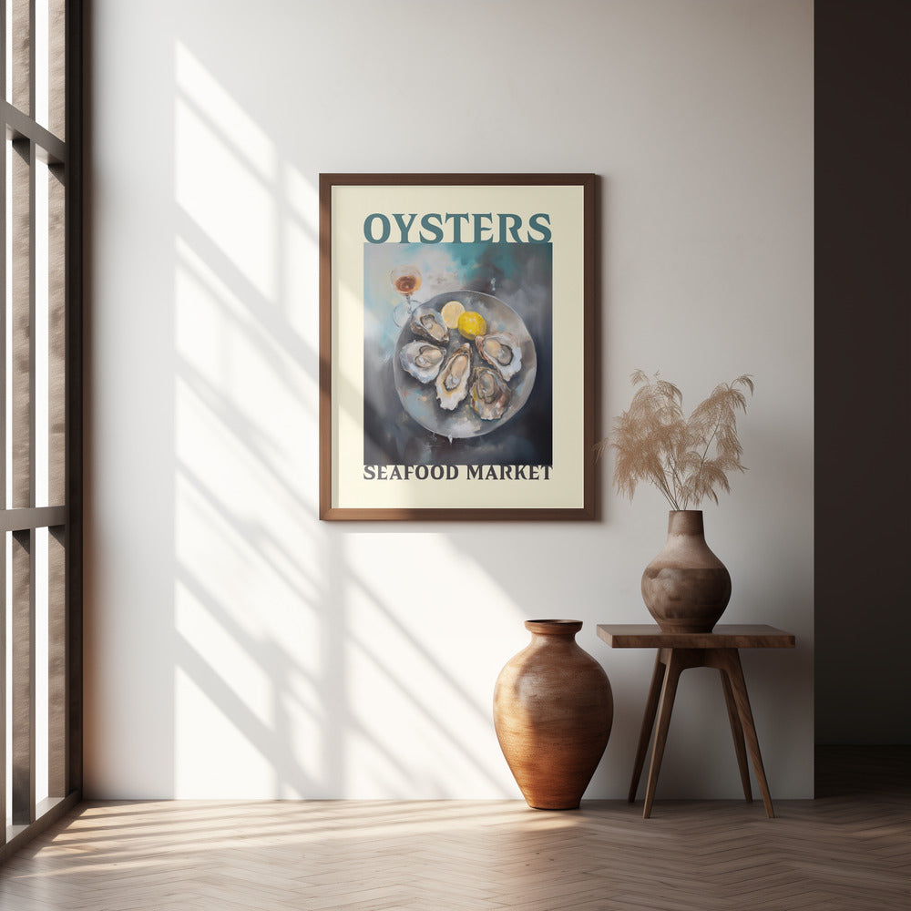 Oysters Seafood Market Poster