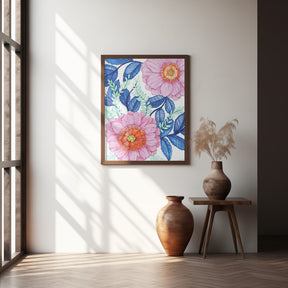 Pink Florals Poster