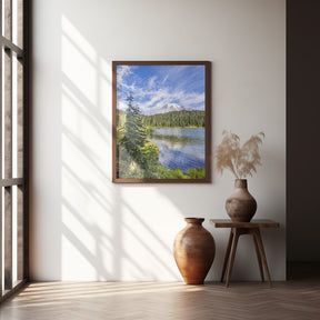 Impressive Mount Rainier and Reflection Lake Poster