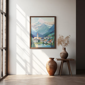 Grindelwald Switzerland Painting Poster