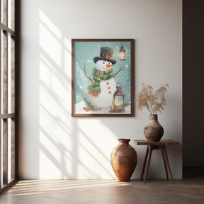 Cute Snowman No 1 Poster