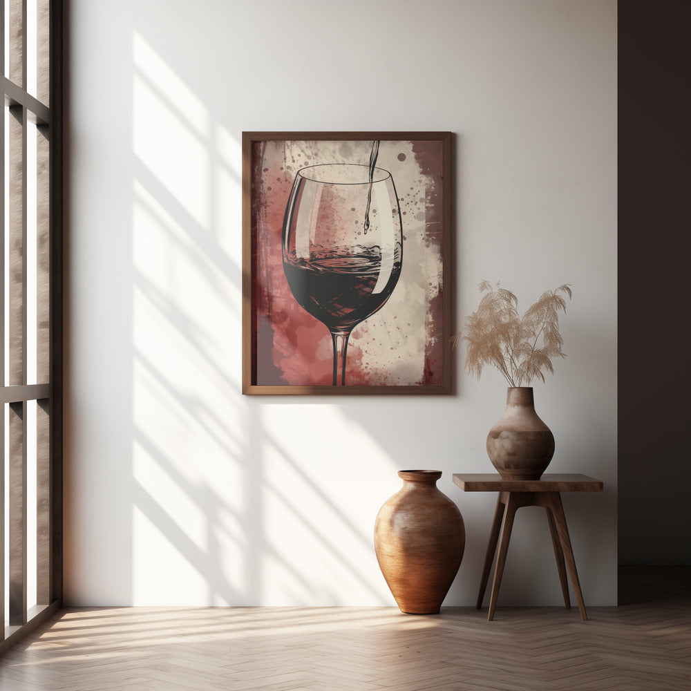 Red Red Wine No 5 Poster