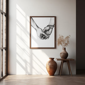 Holding Hands Poster