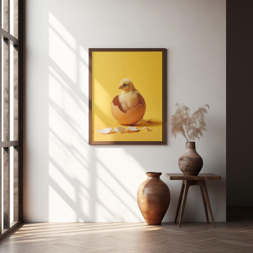 Hatched chicken Poster