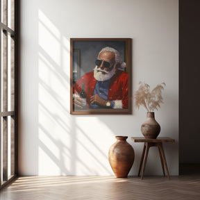 Sun Tan Claus Poster