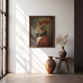 Squirrel Portrait Poster