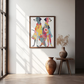 Colorful Dogs Poster