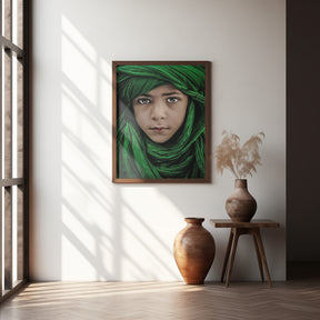 Green Boy Poster