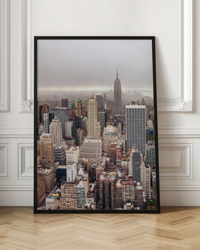 Foggy day in Manhattan Poster