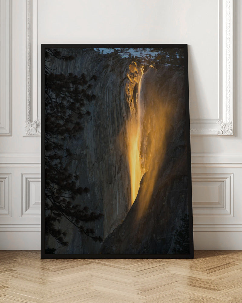 golden waterfall Poster