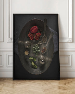 Fresh and dried spices Poster