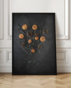 Peach and plum mini tarts bouquet Poster