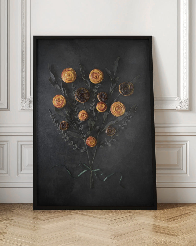 Peach and plum mini tarts bouquet Poster