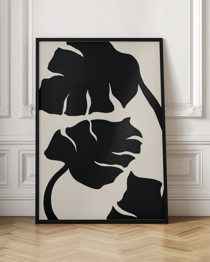 Monstera Black Poster