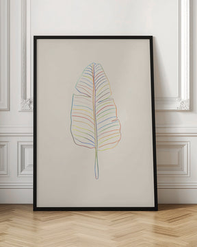 Banana Rainbow Leaf Poster