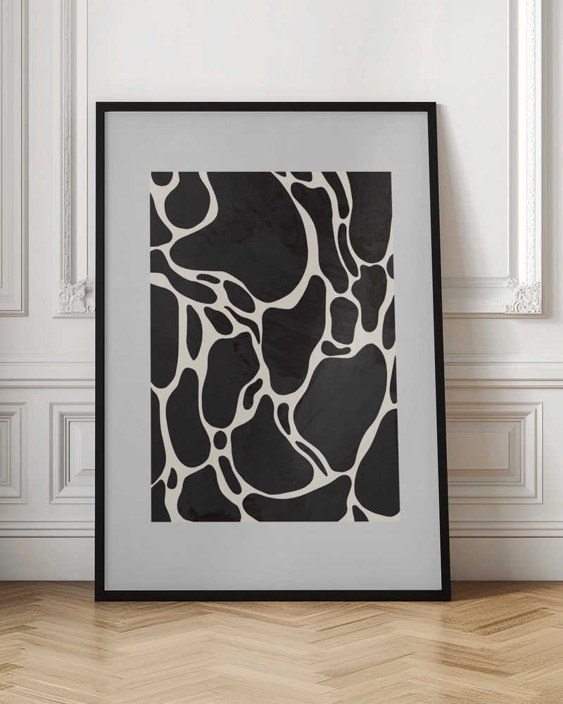 Giraffe Grey Poster