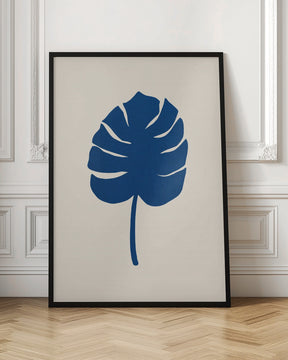 Monstera Canvas Blue Poster