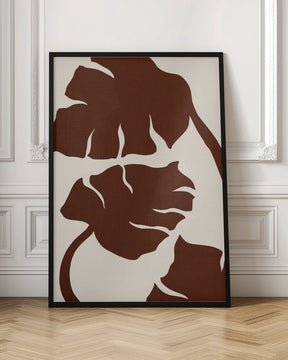 Monstera Canvas Brown Poster