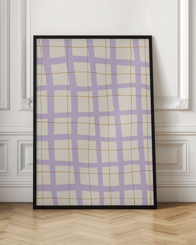 Lilac Grid Poster