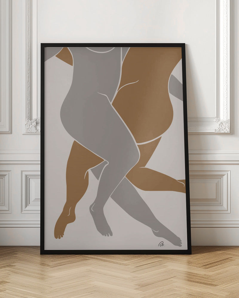 Lovers Beige Poster