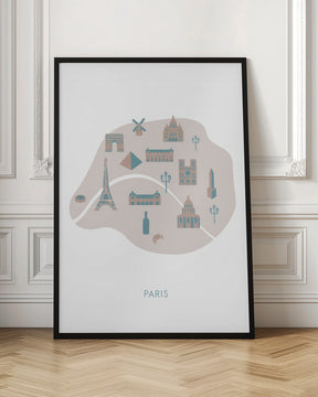 Paris Map Poster