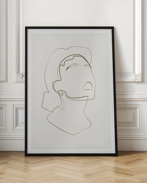 Abstract Face Line Art Poster