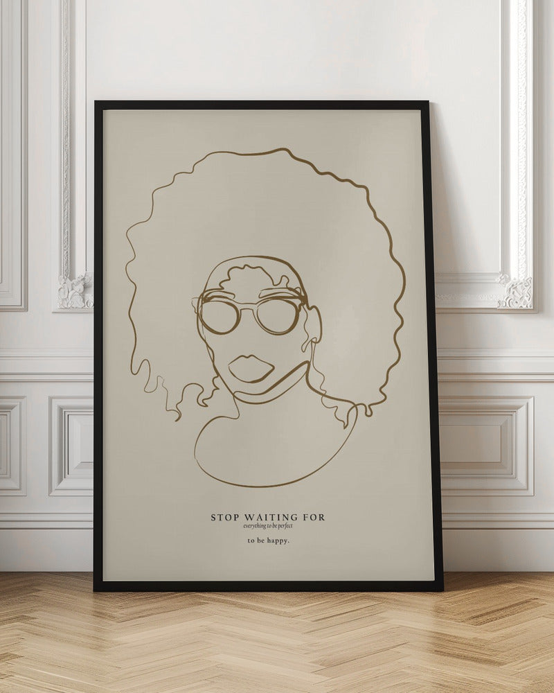 Woman face with glasses Poster