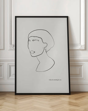 Abstract female portrait Poster