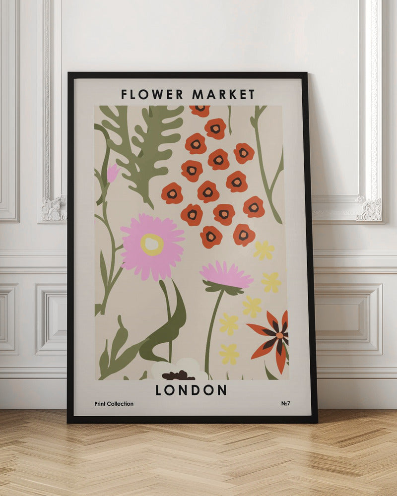 Flower Market London Poster