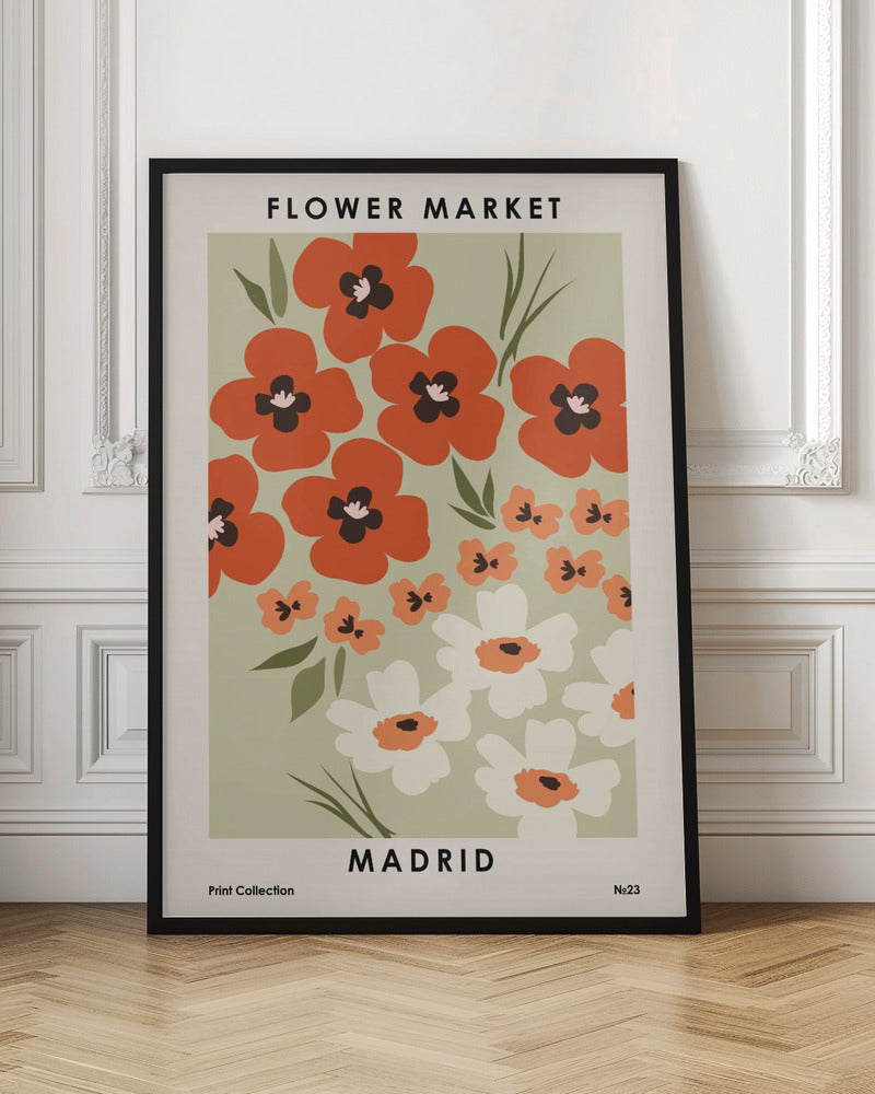 Flower Market Madrid Poster
