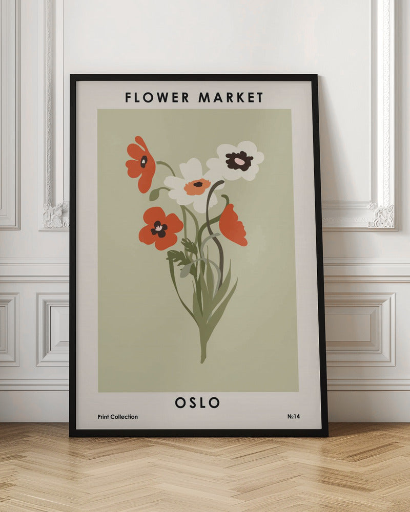 Flower Market Oslo Poster