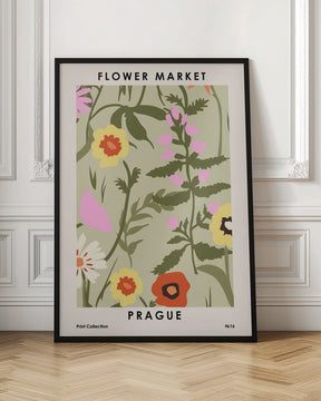 Flower Market Prague Poster