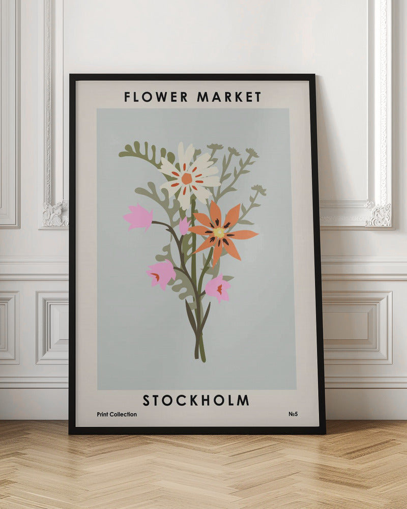 Flower Market Stockholm Poster